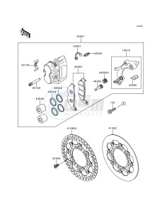 KX 125 L [KX125] (L1) [KX125] drawing FRONT BRAKE