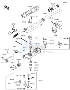 KX450F KX450HHF EU drawing Handlebar