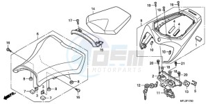 CBR1000RA9 Korea - (KO / ABS HRC) drawing SEAT