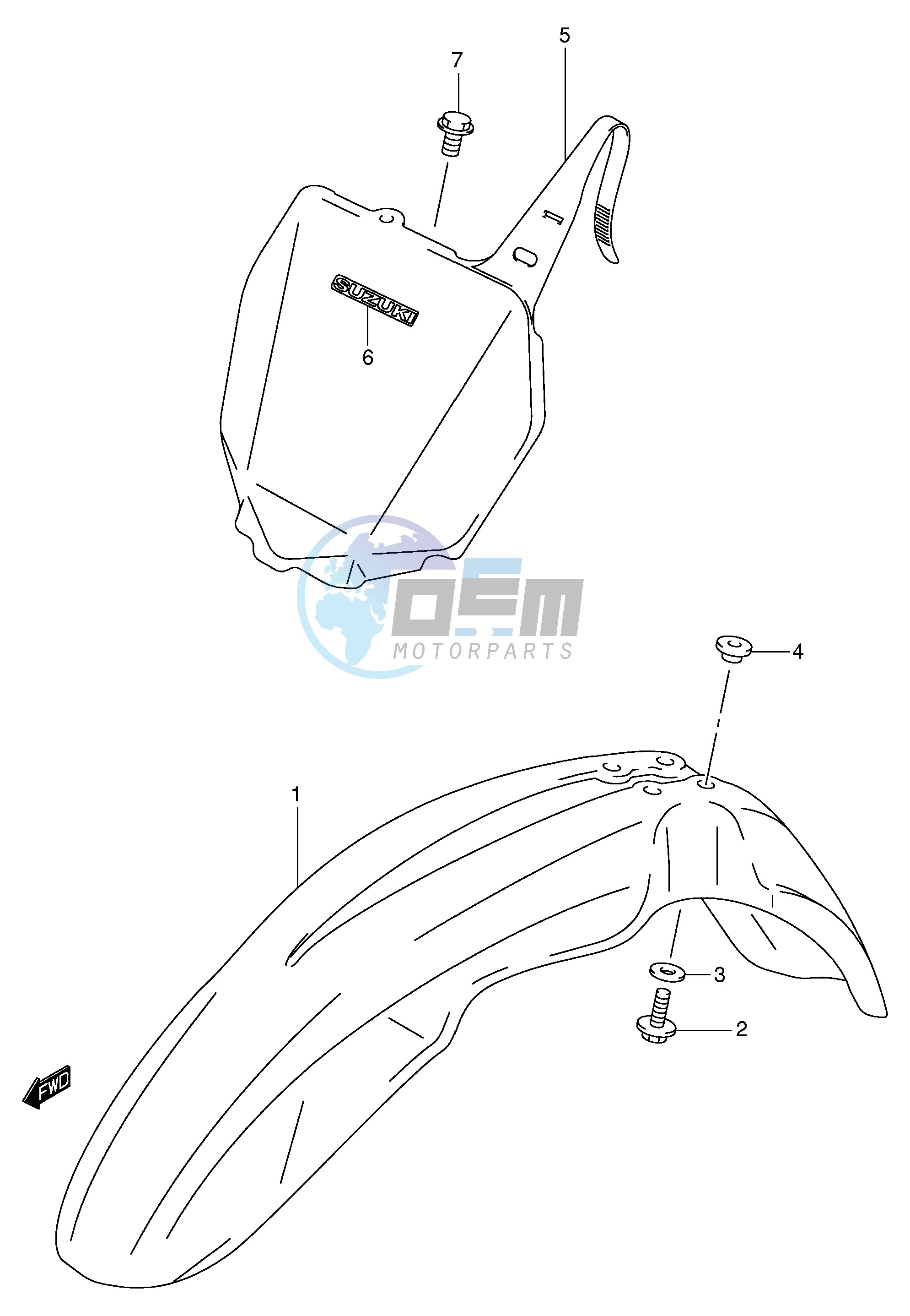 FRONT FENDER (MODEL K1 K2 K3)