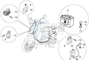 LX 50 4T U.S.A. drawing Battery - Voltage regulator