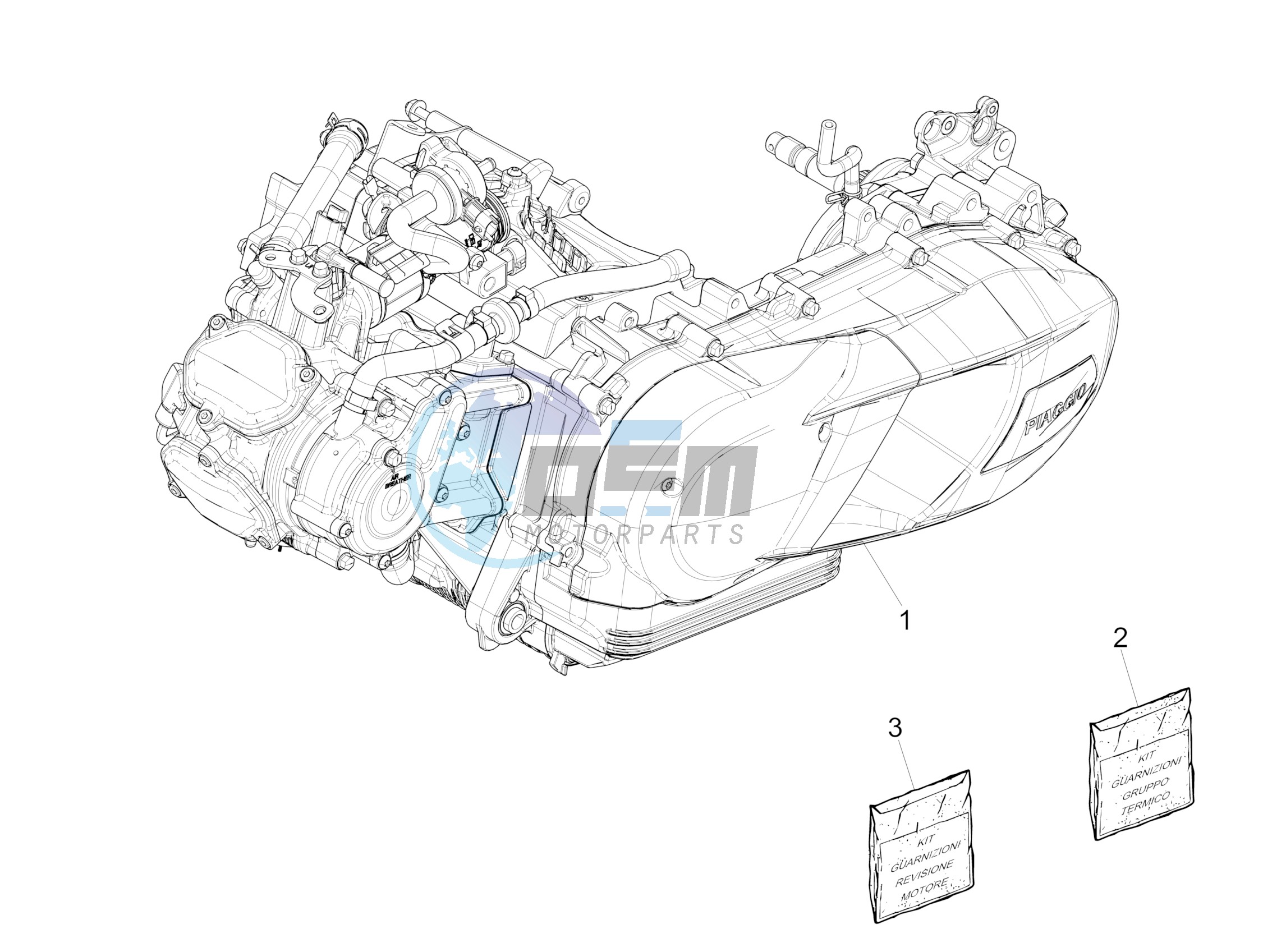 Engine, assembly