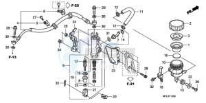 CBR1000RR9 Europe Direct - (ED / REP) drawing REAR BRAKE MASTER CYLINDER (CBR1000RR)