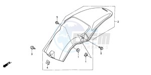 CR85RB drawing REAR FENDER