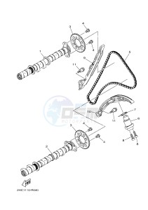 YXZ1000ET YXZ10YEXH YXZ1000R EPS SS (B573) drawing CAMSHAFT & CHAIN