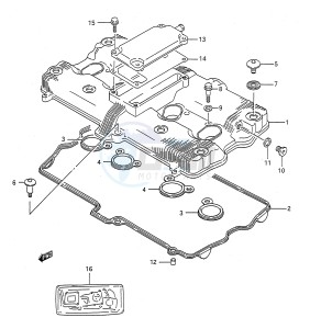 GSX-R750 (E28) drawing CYLINDER HEAD COVER