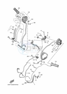 TRACER 9 GT MTT890D (BAPV) drawing HANDLE SWITCH & LEVER