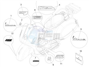 GTS 300 SUPER IE ABS E4 (APAC) drawing Plates - Emblems