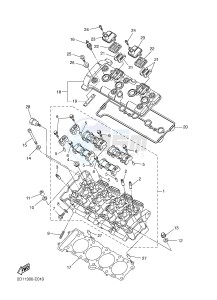 FZ1-S FZ1 FAZER 1000 (2DV1) drawing CYLINDER HEAD