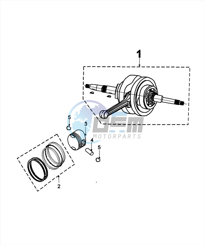 CRANKSHAFT AND PISTON