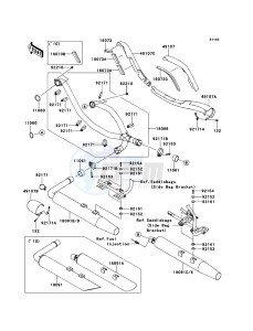 VN1700_CLASSIC_TOURER_ABS VN1700DDF GB XX (EU ME A(FRICA) drawing Muffler(s)