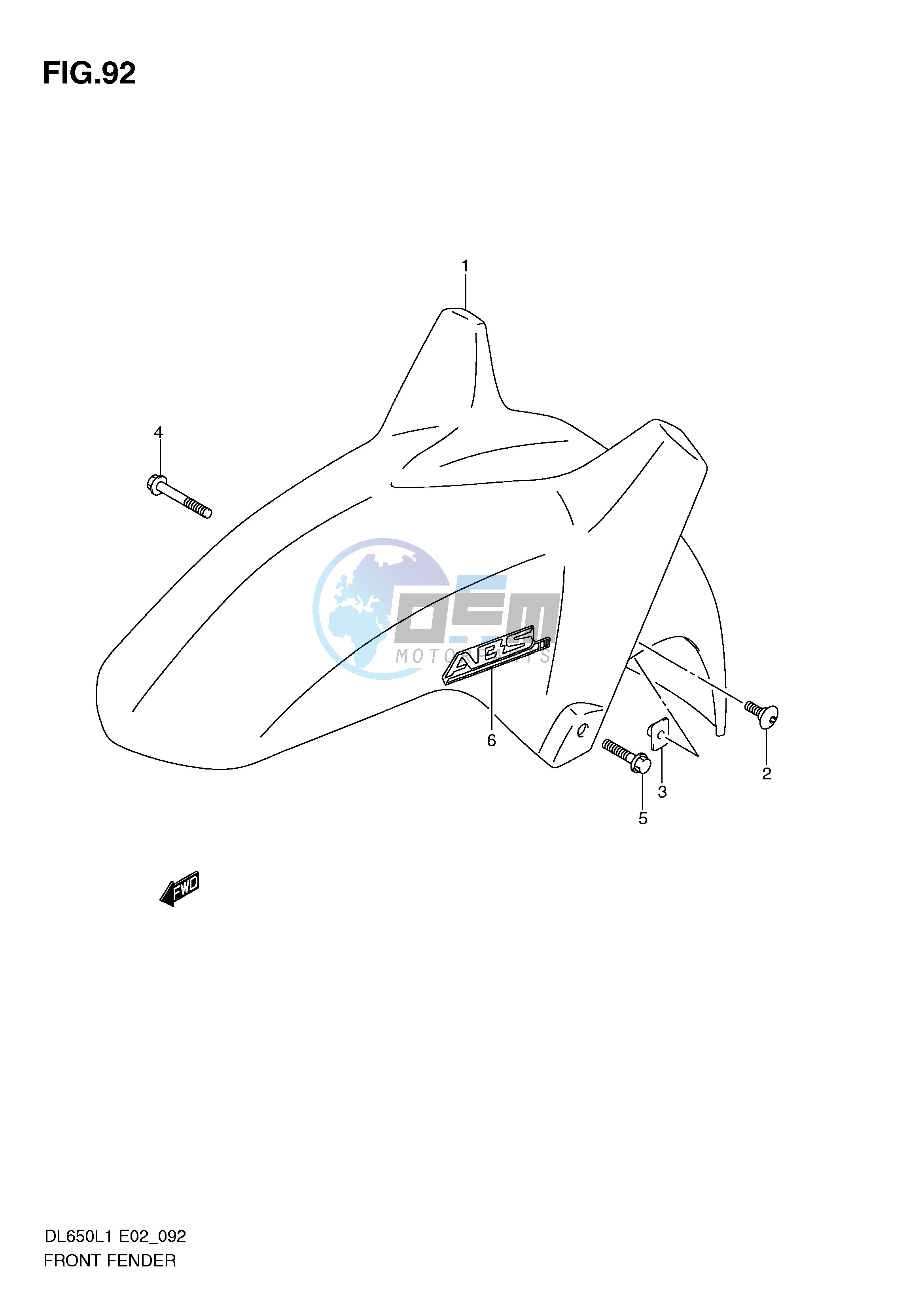 FRONT FENDER (DL650AUEL1 E19)