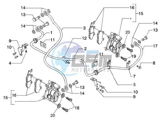 Calipers - Brake piping