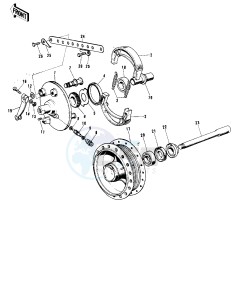 F9 A (-A) 350 drawing FRONT HUB_BRAKE -- 72-73 F9_F9-A 350- -