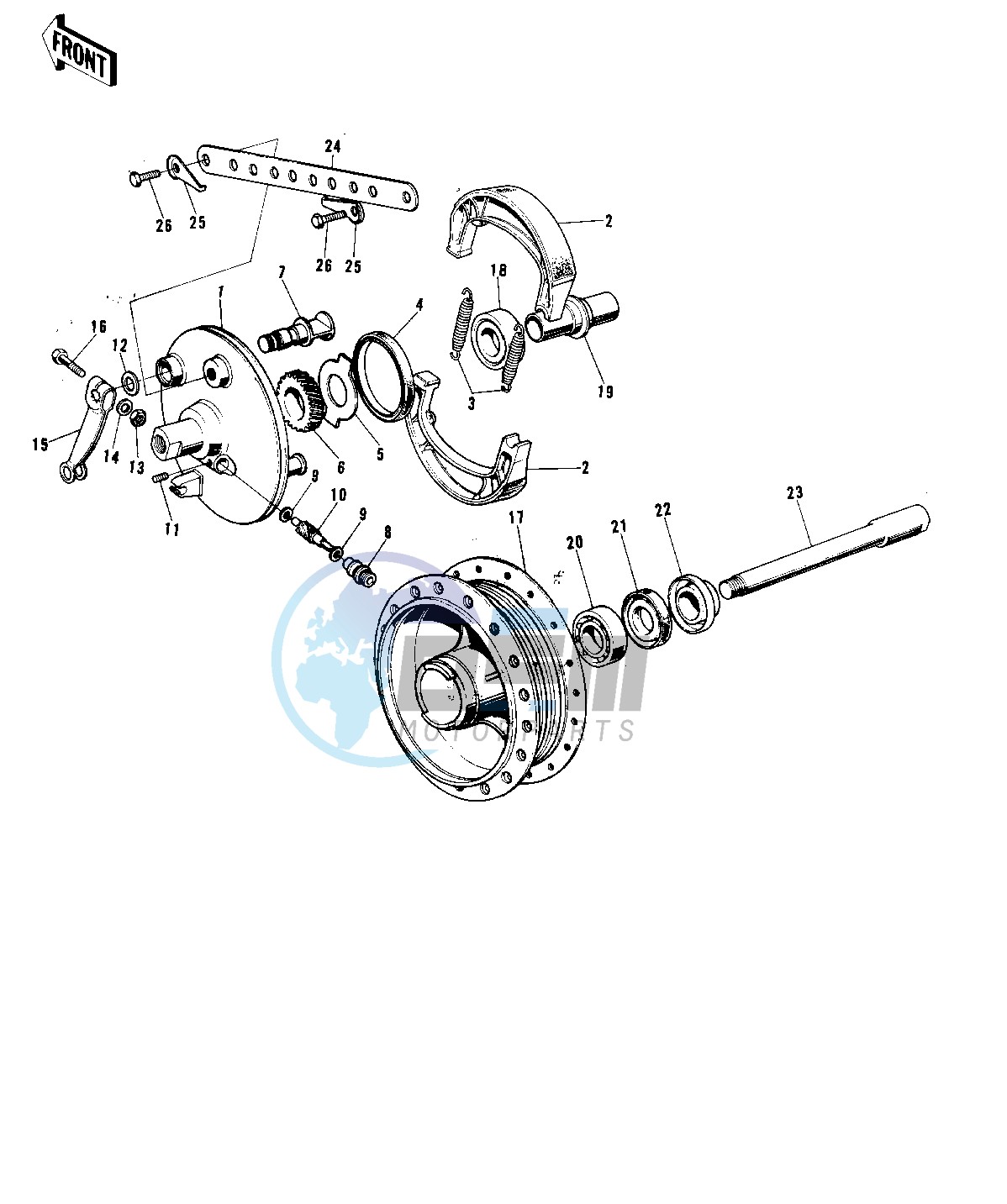 FRONT HUB_BRAKE -- 72-73 F9_F9-A 350- -