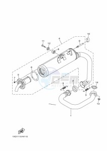 YXM700E YX70MPN (BHF8) drawing EXHAUST