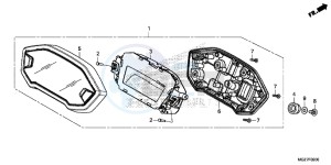 CB500XE CB500X ABS UK - (E) drawing METER