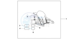 CB600FA39 Australia - (U) drawing HUGGER QUASAR SILVER METALLIC