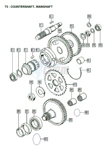 FLEXER_XL_25kmh_K8-L0 50 K8-L0 drawing Countershaft-mainshaft