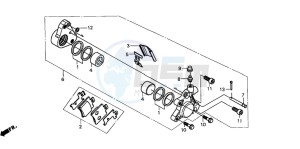 SH100 SCOOPY drawing FRONT BRAKE CALIPER