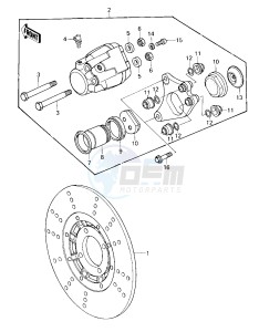 KZ 550 A (A1-A2) drawing FRONT BRAKE -- KZ550-A1- -