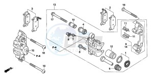 TRX500TM drawing FRONT BRAKE CALIPER