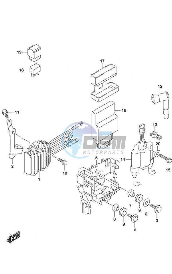 Rectifier/Ignition Coil Non-Remote Control