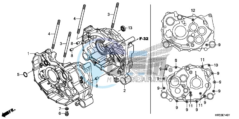 CRANKCASE (TRX420FE1/FM1/FM2/TE1/TM1)