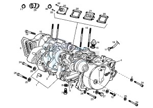 SENDA SM X-TREM - 50 cc drawing CRANKCASE-COVER