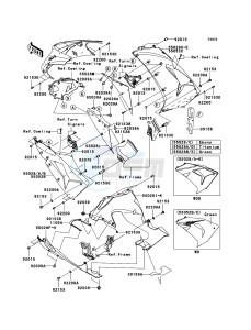 NINJA ZX-10R ZX1000D7F FR GB XX (EU ME A(FRICA) drawing Cowling Lowers