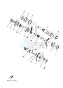 YFM350A YFM35GTXH GRIZZLY 350 2WD (B149) drawing TRANSMISSION