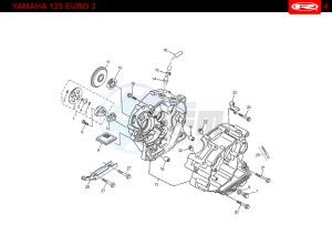 RS2-125-NACKED-PRO-GREY drawing CRANKCASE  Yamaha 125 EURO-3