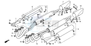 GL1500CT VALKYRIE drawing EXHAUST MUFFLER