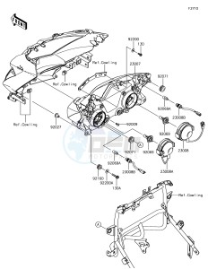 VERSYS 650 ABS KLE650FHFA XX (EU ME A(FRICA) drawing Headlight(s)