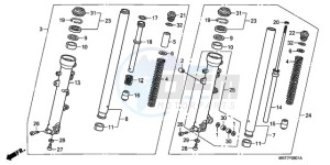 XL1000VA9 Ireland - (EK / ABS) drawing FRONT FORK (XL1000VA)