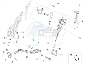 DORSODURO 900 E4 ABS (EMEA) drawing Rear master cylinder