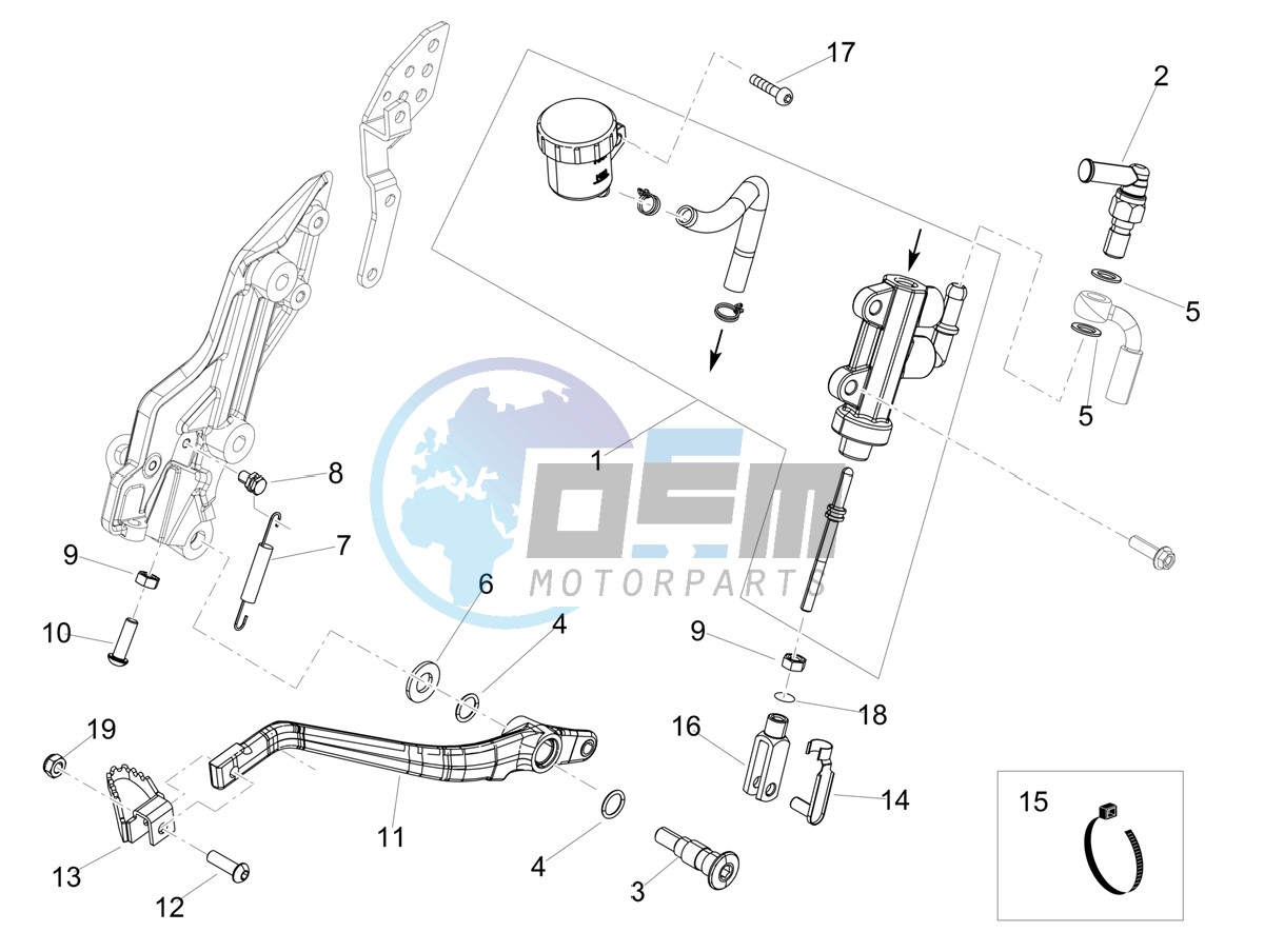 Rear master cylinder