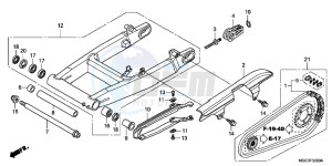 CB1100AD CB1100 ABS UK - (E) drawing SWINGARM