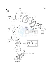 VN 900 B [VULCAN 900 CLASSIC] (6F-9F) B6F drawing HEADLIGHT-- S- --- B6F - B8F- -