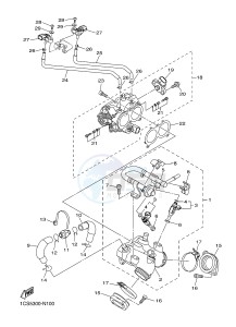 XVS1300A MIDNIGHT STAR (11C7) drawing INTAKE 1