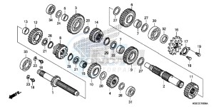 CRF150RD CRF150R Europe Direct - (ED) drawing TRANSMISSION