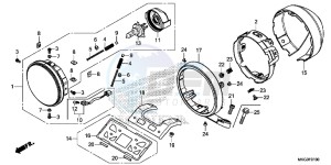 CMX500AH UK - (E) drawing HEADLIGHT