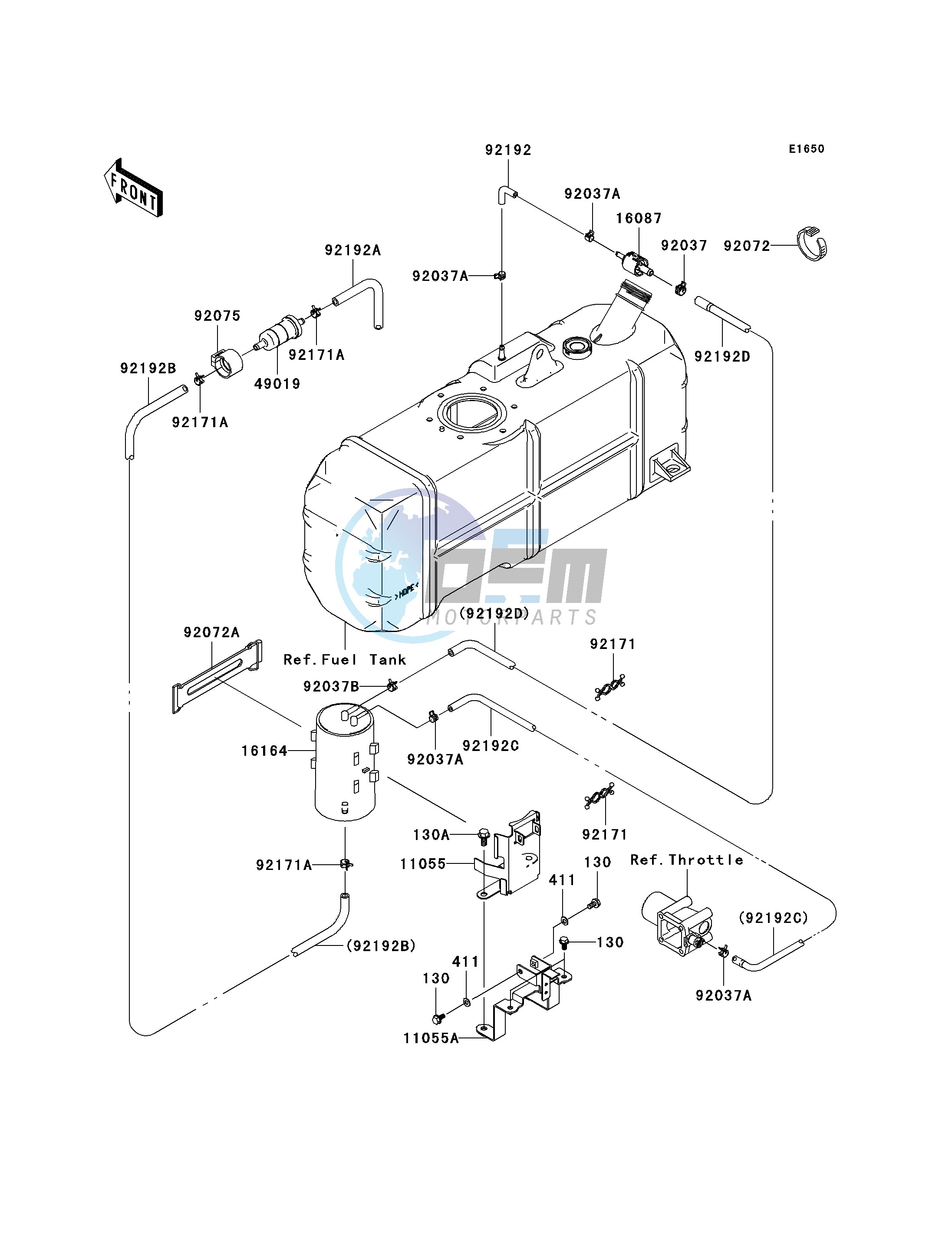 FUEL EVAPORATIVE SYSTEM-- CA- -