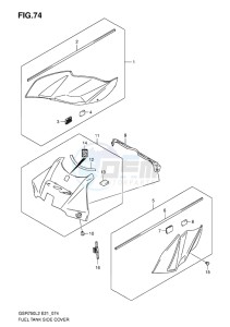 GSR750 EU drawing FUEL TANK SIDE COVER