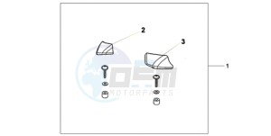 XL700VA9 UK - (E / ABS MKH SPC) drawing PILLION ARM REST SET