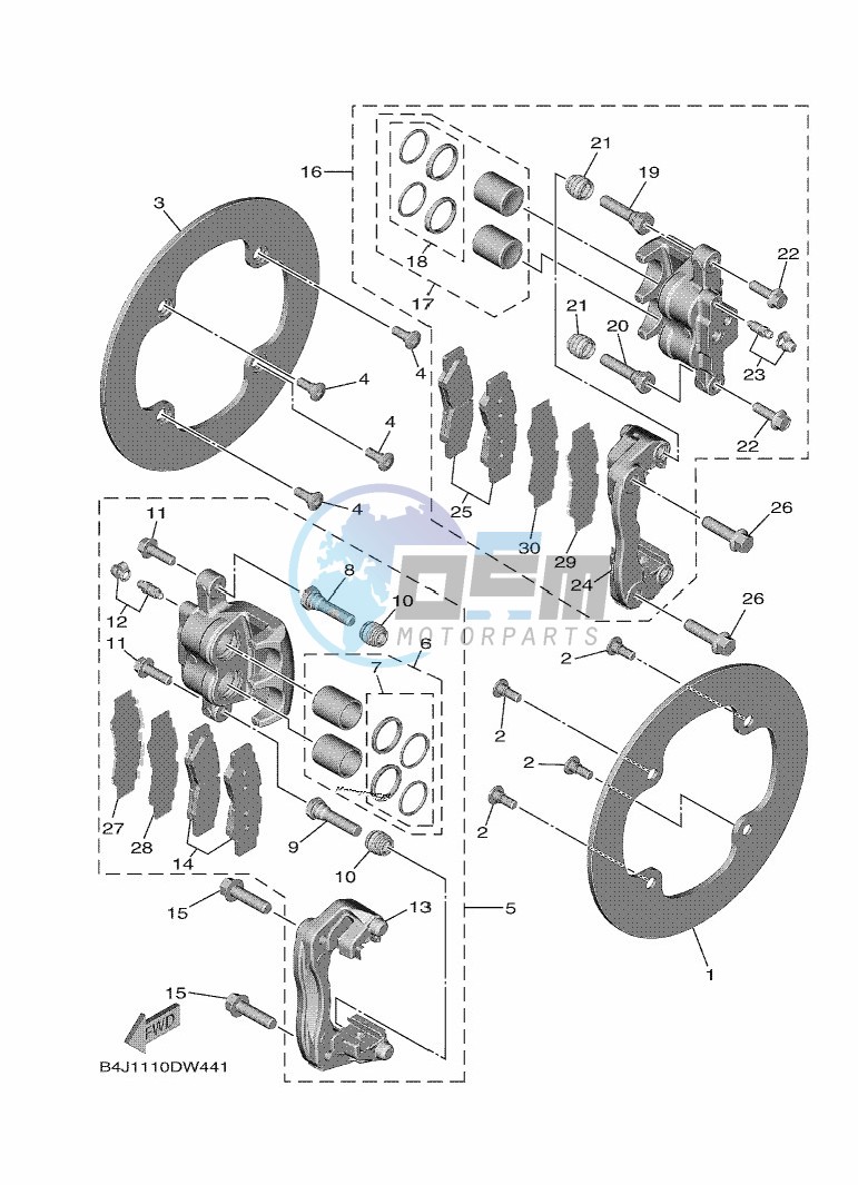 REAR BRAKE CALIPER