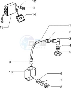 Typhoon 50 drawing Electrical devices for vehicles with antistart