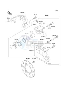 KLX 650 D [KLX650R] (D1) [KLX650R] drawing REAR BRAKE