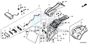 CBR650FE CBR650FE 2ED - (2ED) drawing TAILLIGHT