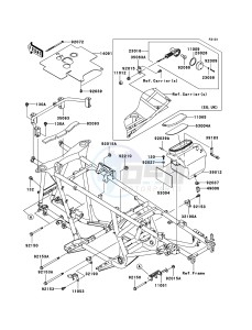 KVF650 4x4 KVF650D6F EU GB drawing Frame Fittings